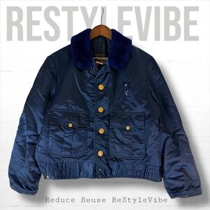 THE LAWMAN Men’s Size M Jacket Coat Police Issue VINTAGE Badge Pin Fleece Collar